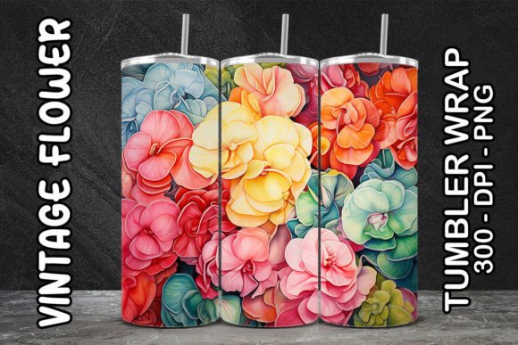3D Begonia Flower Tumbler 2: A Versatile Design Asset