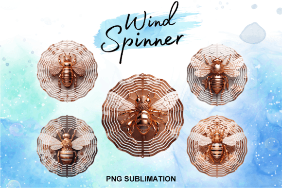 3D Honey Bee Honeycomb Wind Spinner Set2: A Unique Digital Design for Creative Projects