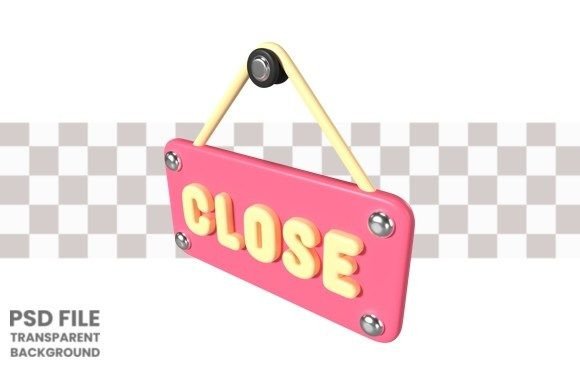 Close Sign 3D Illustration Icon: A Versatile Design Asset