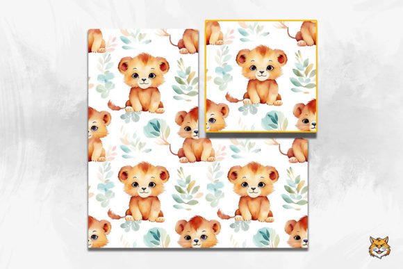 Cute Baby Lion Cub Seamless Pattern: A Versatile Design Element for Modern Creations
