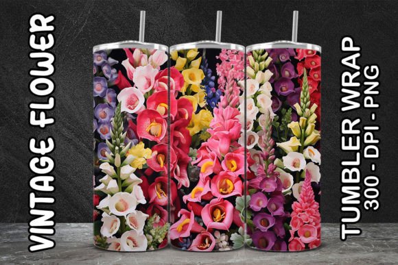 Discover the Beauty and Versatility of 3D Foxglove Flower Tumbler 3 and PNG File