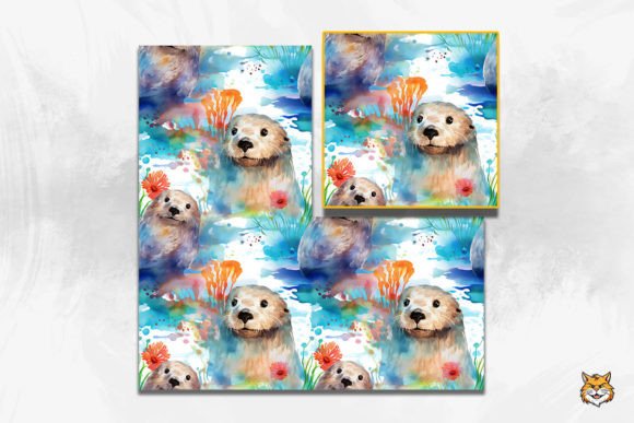Discover the Charm of Sea Otter Seamless Patterns