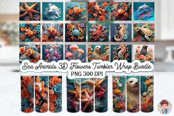 Discover the Magic of 3D Sea Animals Tumbler Wrap Bundle: A Comprehensive Guide