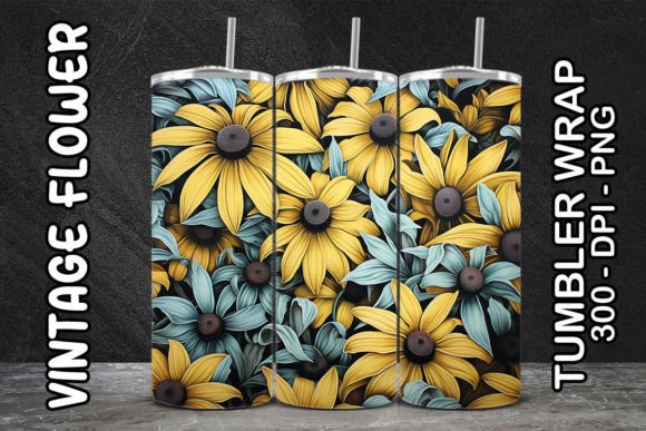 Discover the Unique Charm of 3D Black-eyed Susan Flower Tumbler 2