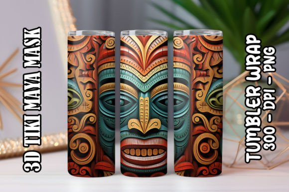 Discover the Unique Features of 3D Maya Tiki Tumbler 7