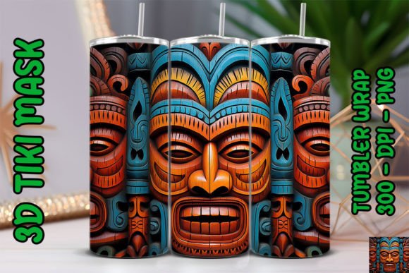 Discover the Versatility of 3D Maya Tiki Tumbler 26