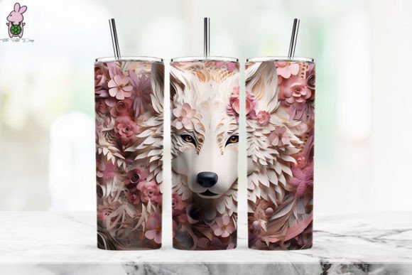 Discover the Vibrant 3D Animals Flowers Tumbler Wrap 8: A Perfect Addition to Your Drinkware Collection