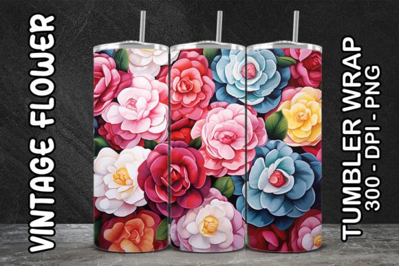 Enhance Your Drinkware with 3D Camellia Flower Tumbler 3