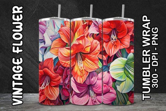 Enhance Your Drinkware with the 3D Amaryllis Flower Tumbler 2