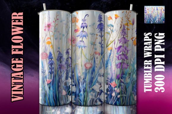 Enhance Your Drinkware with the 3D Bluebell Flower Tumbler 2