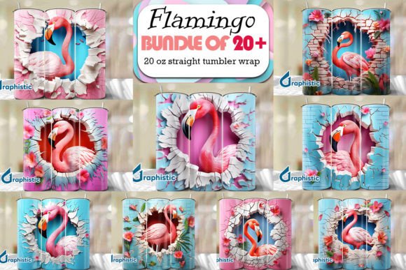 Explore Flamingo 3D Smashed Wall Art