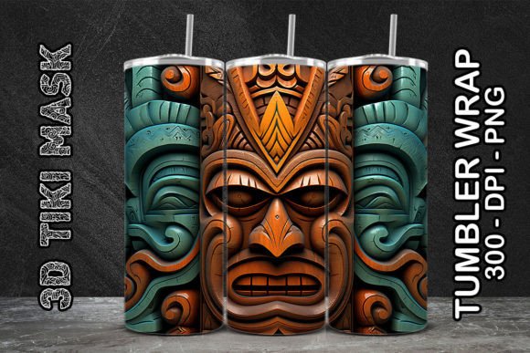 Explore the 3D Maya Tiki Tumbler 32