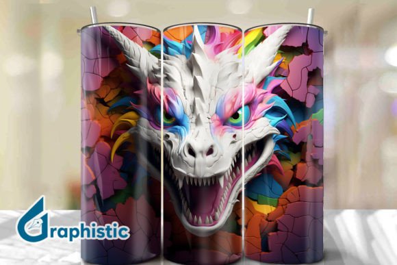 Explore the Dynamic Dragon 3D Smashed Wall Art