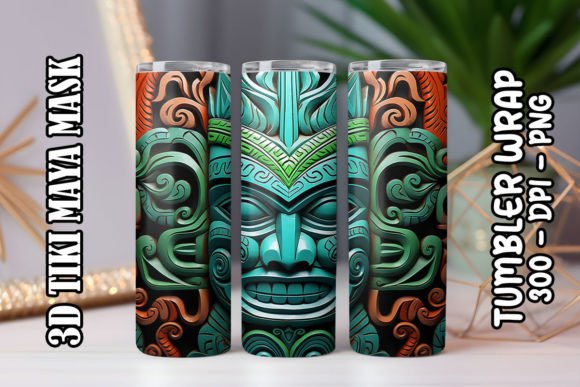 Explore the Versatile 3D Maya Tiki Tumbler 3