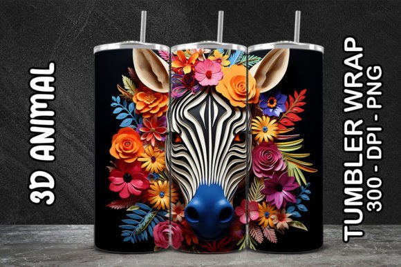 Explore the Versatile 3D Zebra Tumbler 2