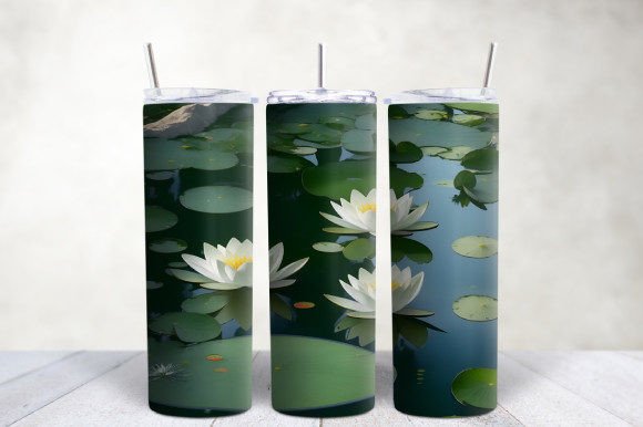 Explore the Versatility of 3D Water Lilies Tumbler Wrap