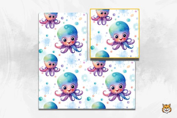 Exploring the Adorable World of Cute Baby Octopus Seamless Patterns
