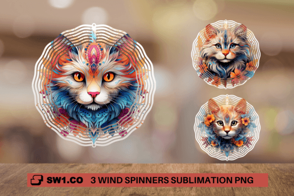 Exploring the Artistry of Cat Wind Spinner 3D Mandala Style PNG