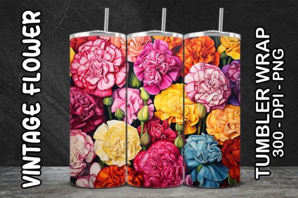 Exploring the Versatility of 3D Carnation Flower Tumbler 1 for Sublimation Printing