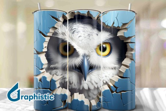 Owl 3D Smash Wall Art Background 10: A Versatile Design Element for Creative Projects