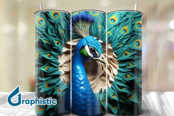 Peacock 3D Smash Wall Art Background 19: A Versatile Design Solution