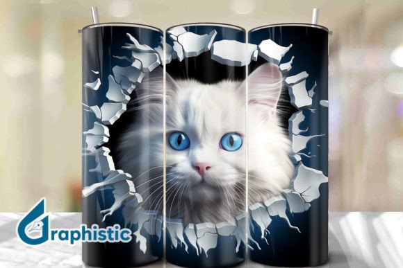 Ragdoll Cat 3D Smashed Wall 25: A Unique Digital Art Experience