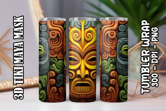 Strategic Use of 3D Maya Tiki Tumbler 1 for Enhanced Branding and Creativity