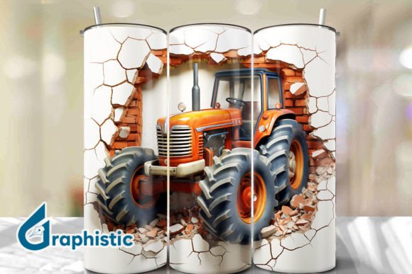 Strategic Use of Tractor 3D Smash Wall Art Background 24 for Enhanced Creativity and Branding