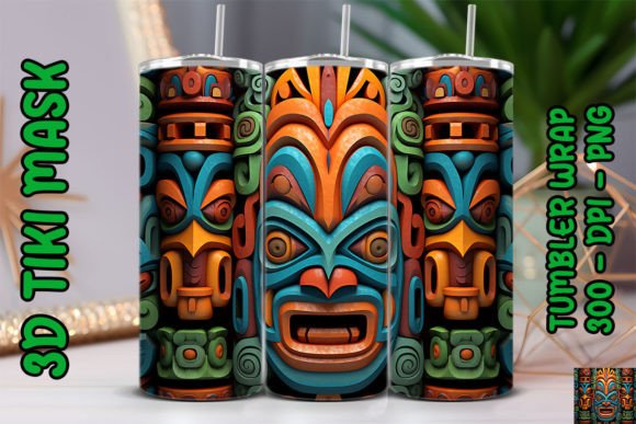 Transform Your Drinkware with the 3D Maya Tiki Tumbler 45