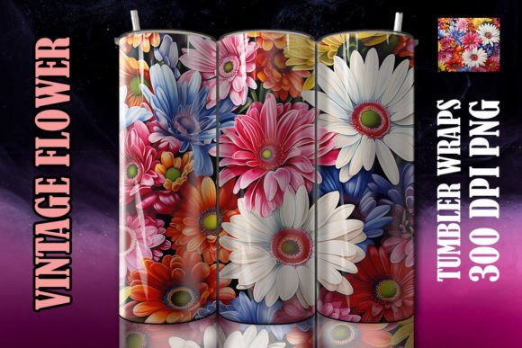 Transform Your Tumbler with 3D Daisy Flower Design