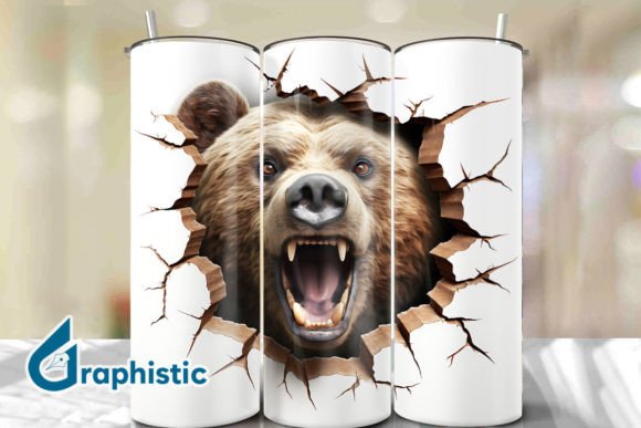 Unleash Creativity with Bear 3D Smash Wall Art Background 23