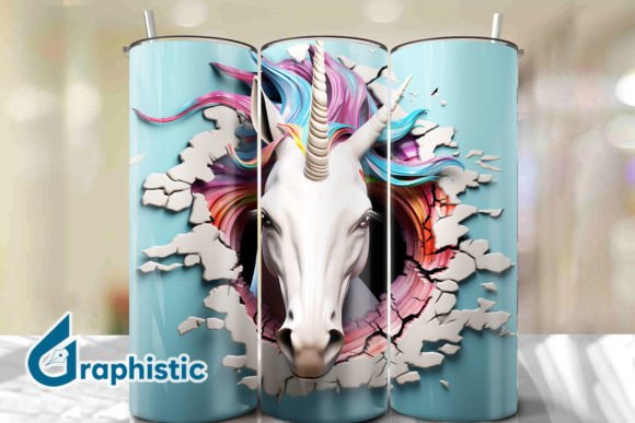 Unleash Creativity with Unicorn 3D Smash Wall Art Background 20