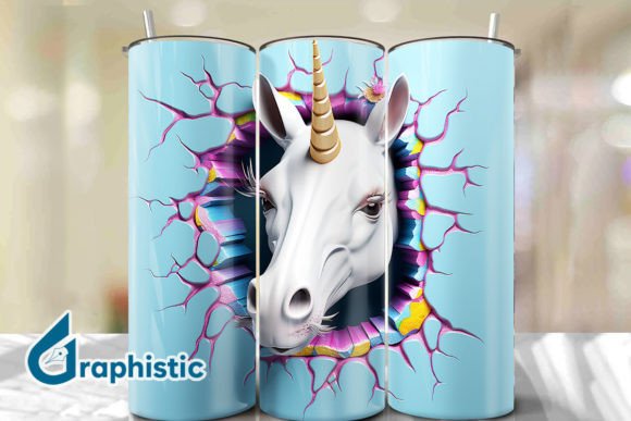 Unleash Creativity with Unicorn 3D Smash Wall Art