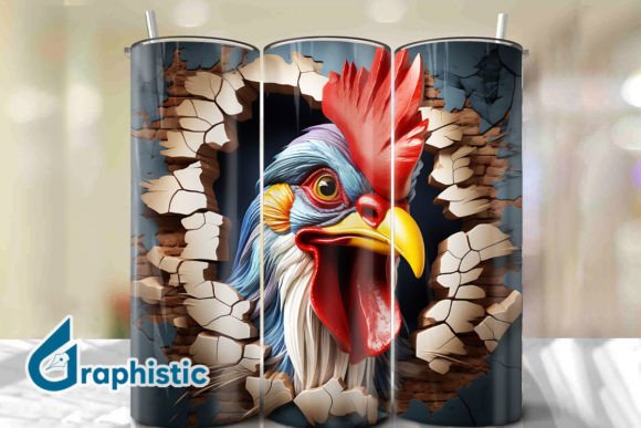 Unleash Your Creativity with Rooster 3D Smash Wall Art Backgrounds