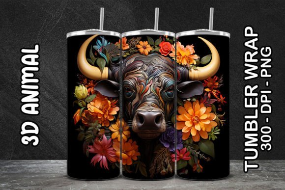 Unlock Creativity with 3D Wildebeest Tumbler 3