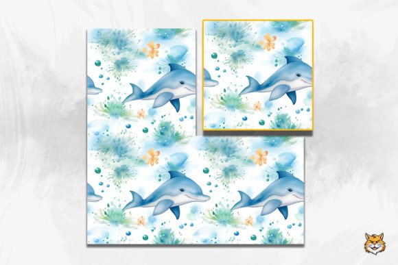 Unlocking Creativity with Baby Cute Dolphin Seamless Pattern 7