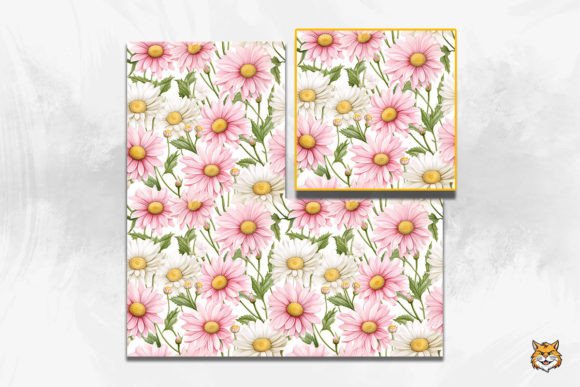 White Pink Daisy Seamless Pattern: A Versatile Design Element